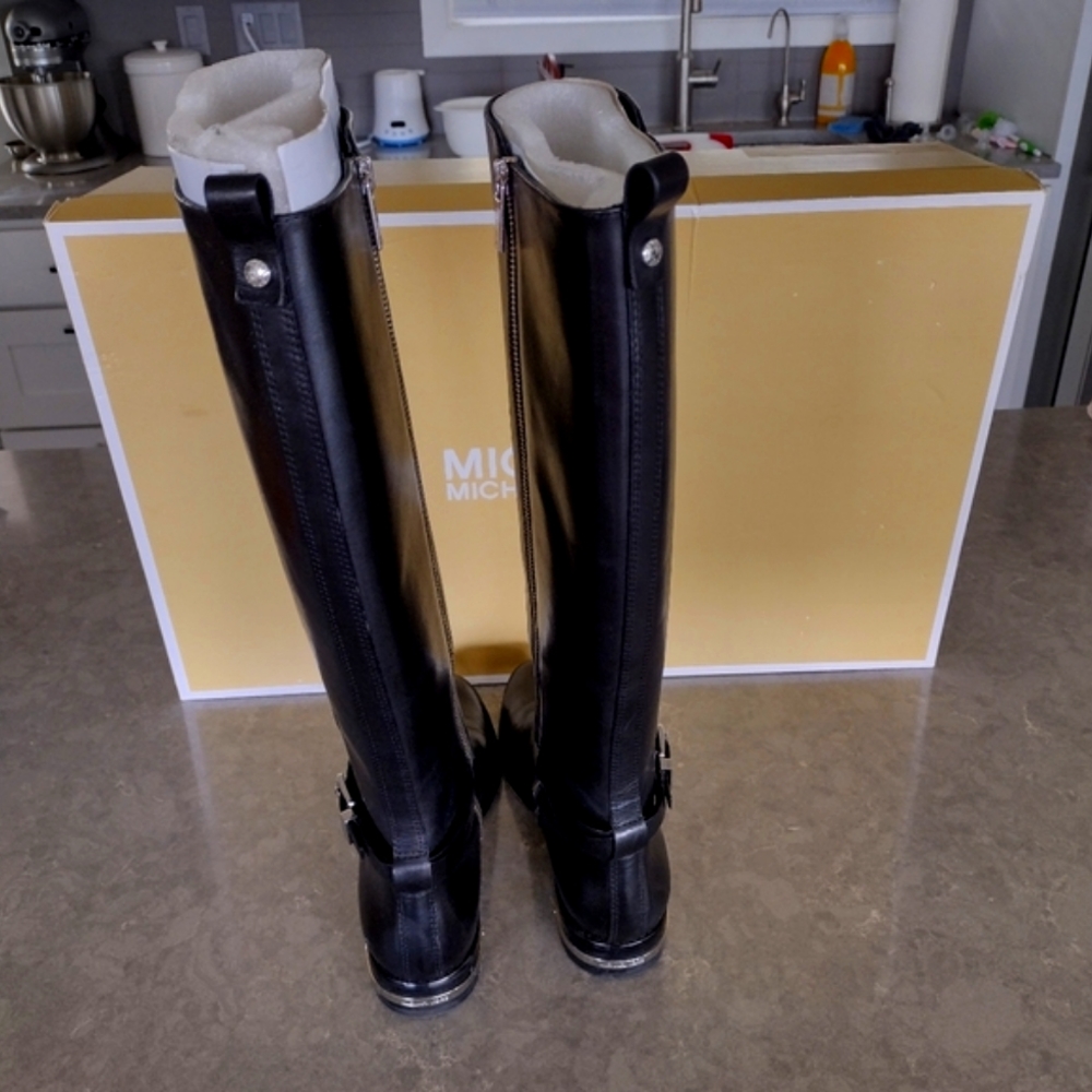 Michael Kors Black Leather Boots - Picture 8 of 8